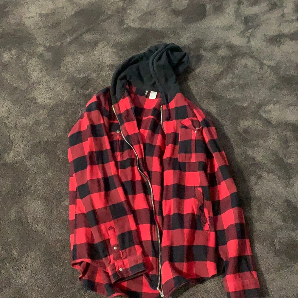 Flannel with hood